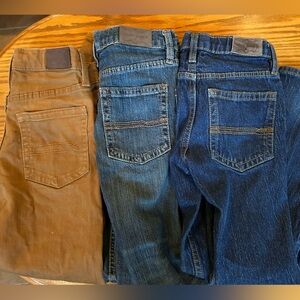 Boys Youth size 12 Cody James Denim Jeans- Blue, Brown lot of 3 pair jeans